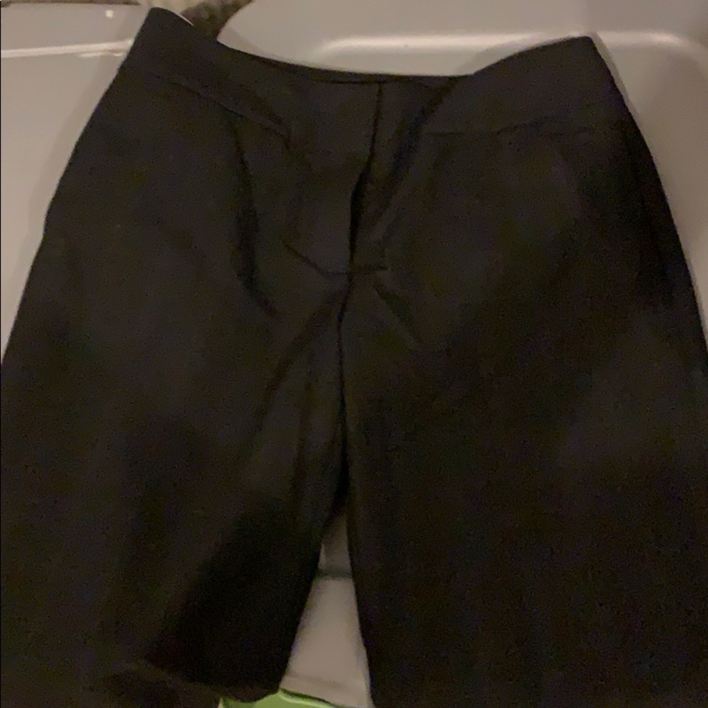 Black with light white strips dress pants